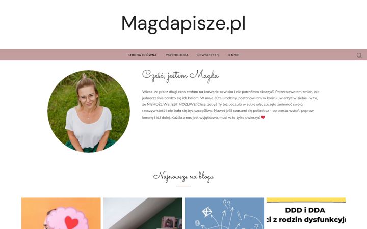 Screenshot of magdapisze.pl