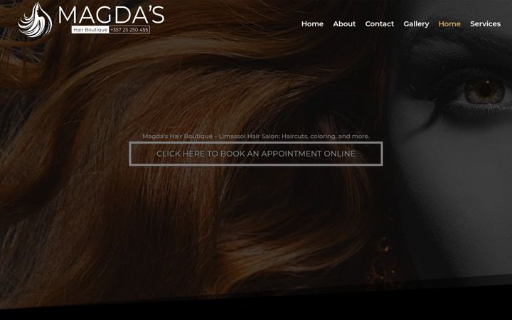 Screenshot of magdashairboutique.com