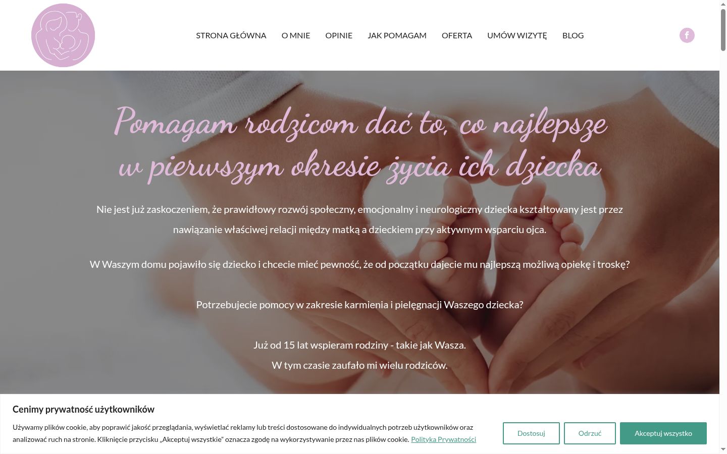 Captura de ecrã do banner de consentimento apresentado antes de qualquer interação