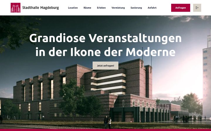 Screenshot of magdeburg-stadthalle.de