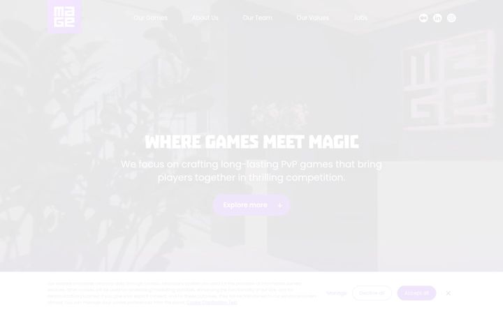 Screenshot of magegames.com