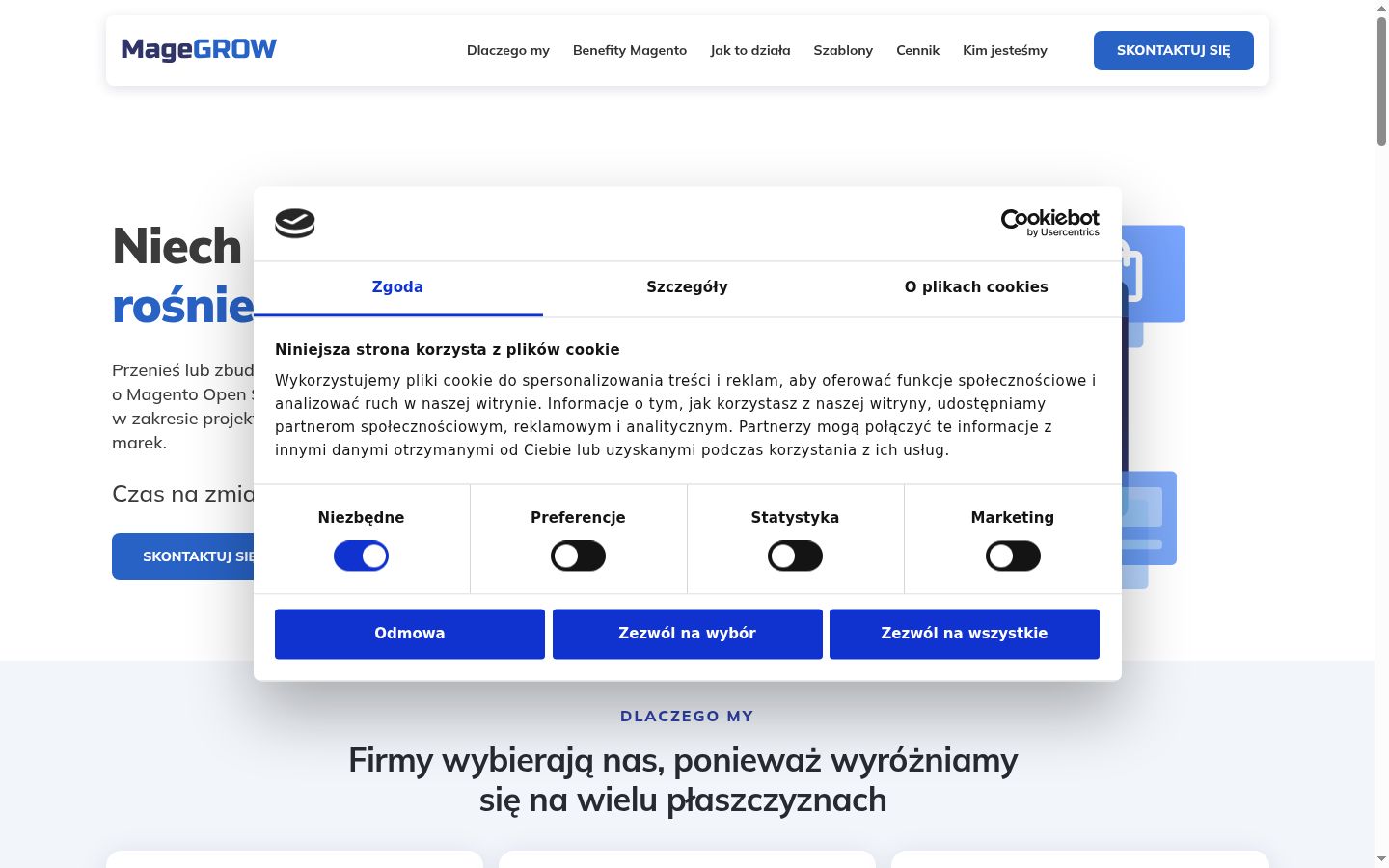 Snímek obrazovky baneru souhlasu zobrazeného před jakoukoli interakcí