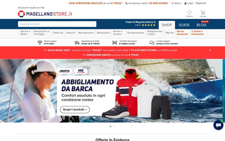 Screenshot of magellanostore.it