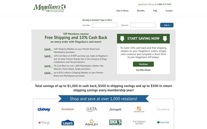 Screenshot of magellansvip.com