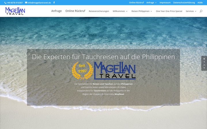 Screenshot of magellantravel.de
