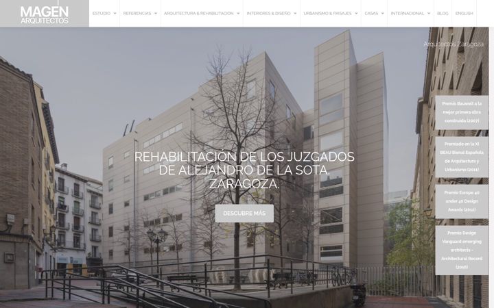 Screenshot of magenarquitectos.com