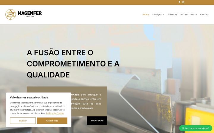 Screenshot of magenfer.com.br