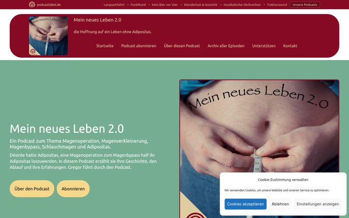 Screenshot of magenpodcast.de