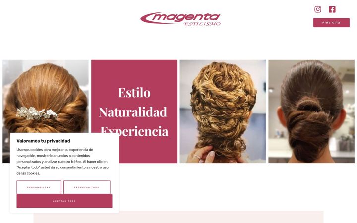 Screenshot of magentaestilismo.com