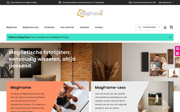 Screenshot of magframe.nl