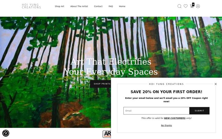 Screenshot of maggiechangart.com
