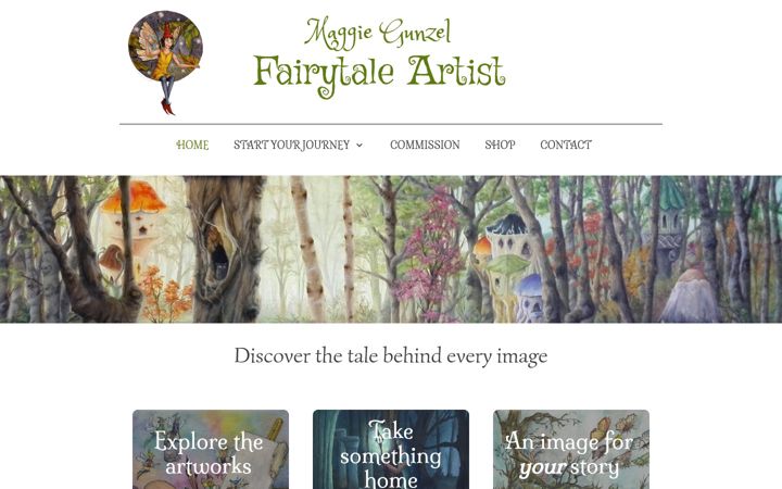 Screenshot of maggiefairytaleartist.com