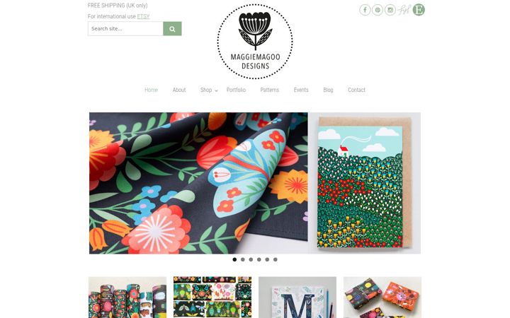 Screenshot of maggiemagoodesigns.com