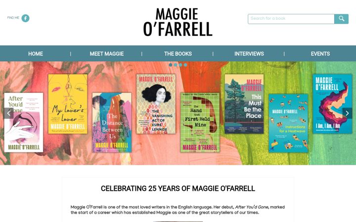 Screenshot of maggieofarrell.com