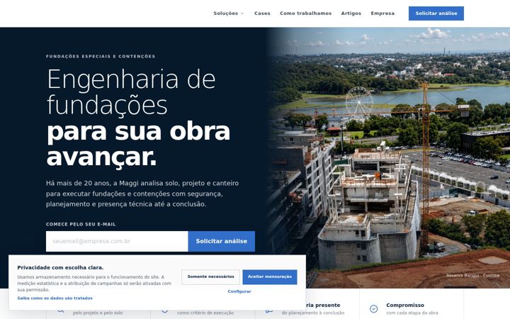 Screenshot of maggifundacoes.com.br