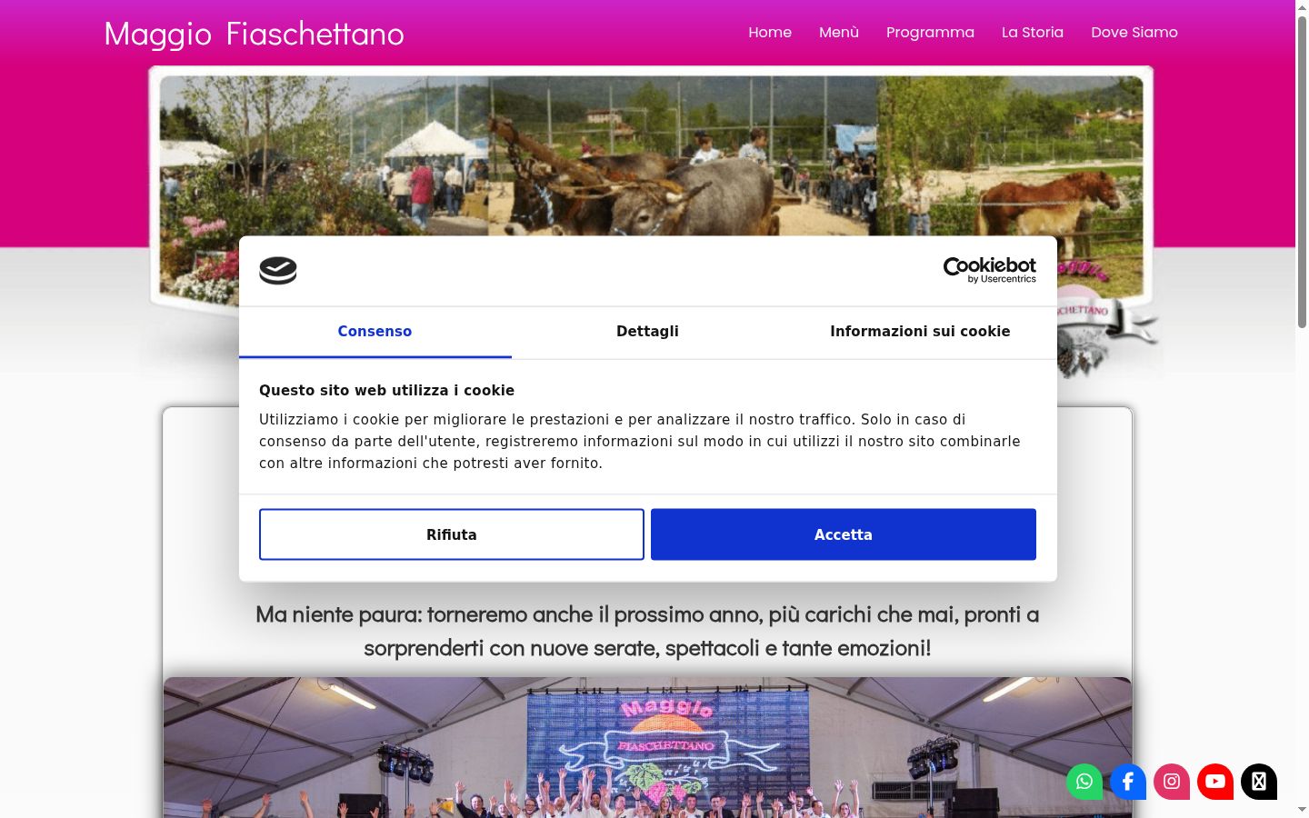 Capture d'écran de la bannière de consentement affichée avant toute interaction