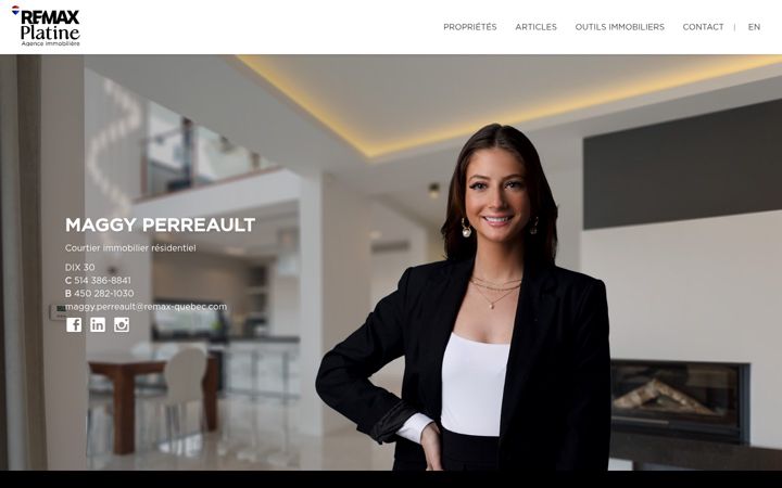 Screenshot of maggyperreault.com