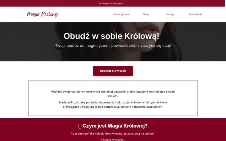Screenshot of magiakrolowej.pl