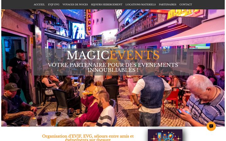 Screenshot of magic-events.eu