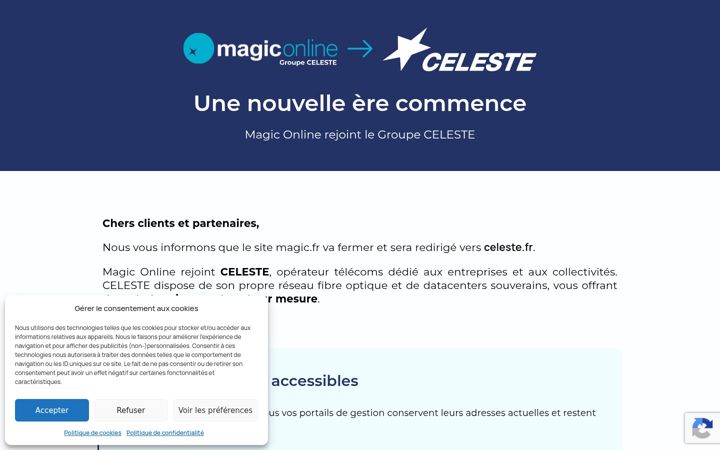 Posnetek zaslona magic.fr