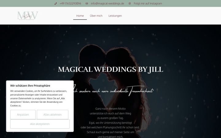Screenshot of magical-weddings.de
