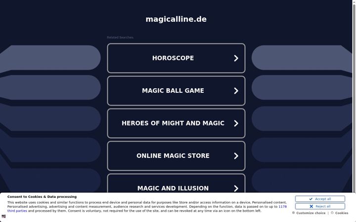 Screenshot of magicalline.de
