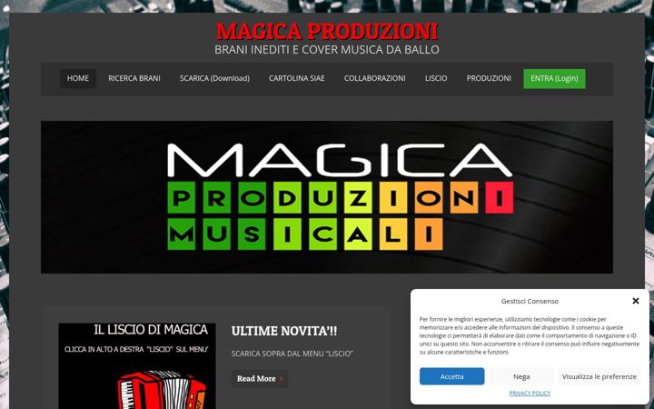 Screenshot of magicaproduzioni.it