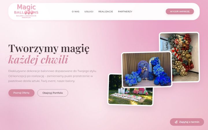 Screenshot of magicballooons.pl