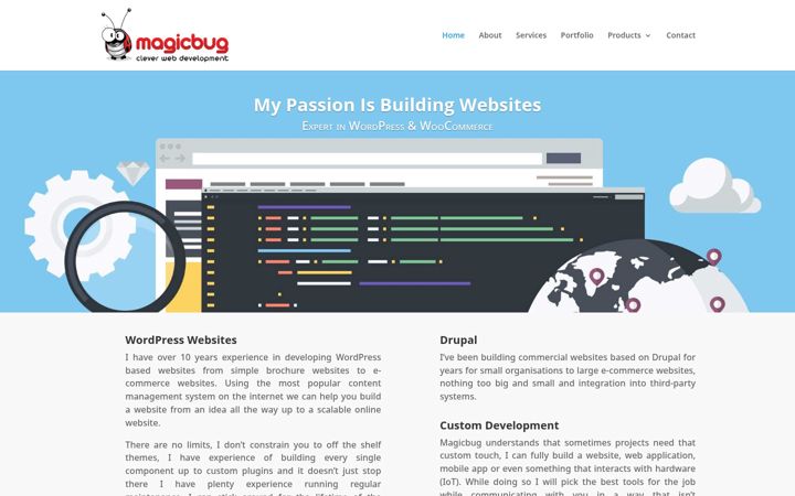Screenshot of magicbug.co.uk