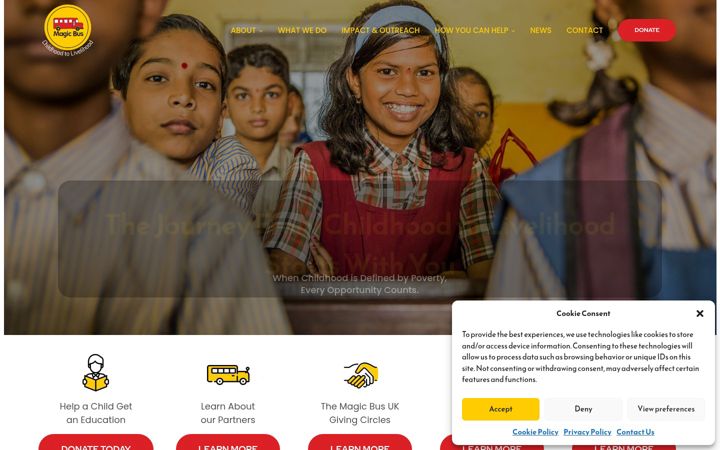 Screenshot of magicbusuk.org