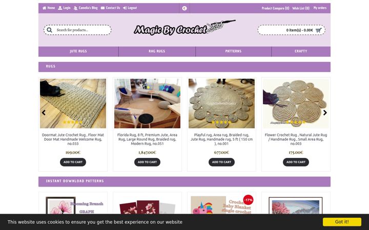 Screenshot of magicbycrochet.com
