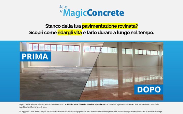 Screenshot of magicconcrete.it