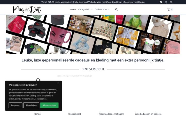 Screenshot of magicdat.nl