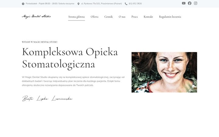 Screenshot of magicdentalstudio.pl
