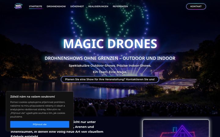 Screenshot of magicdrones.de