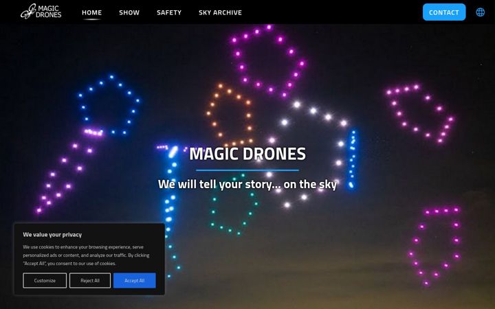 Screenshot of magicdrones.eu