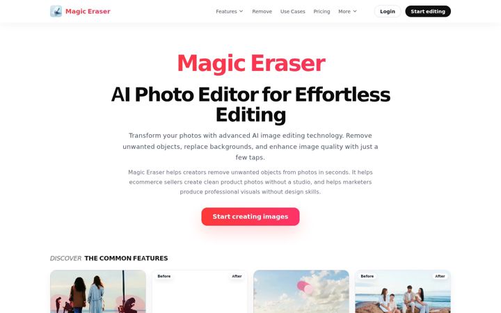 Screenshot του magiceraser.live