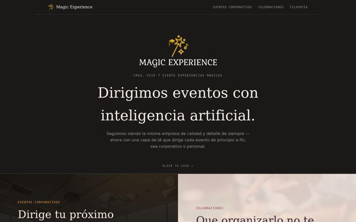 Screenshot of magicexperience.es