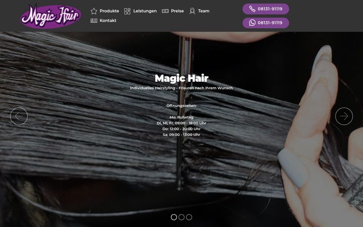 Screenshot of magichair-dachau.de