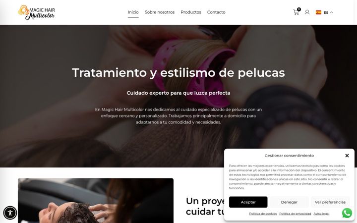 Screenshot of magichairmulticolor.com