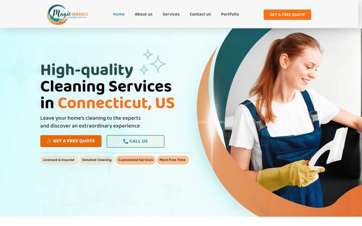 Screenshot of magichandservices.com