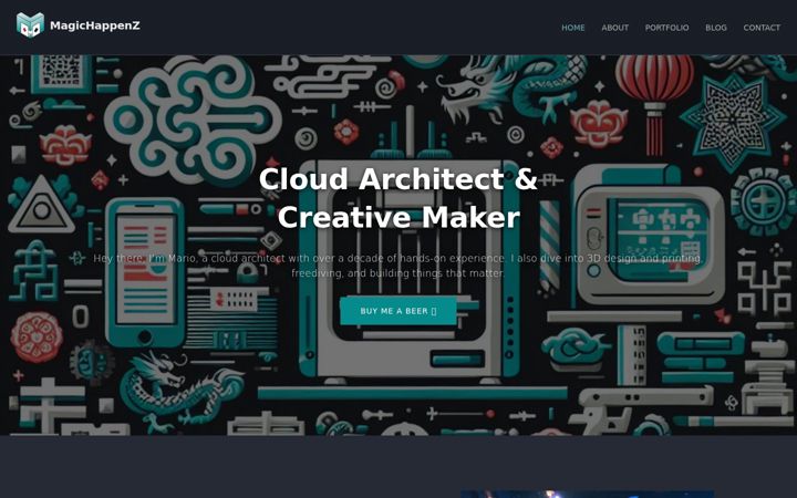 Screenshot of magichappenz.com
