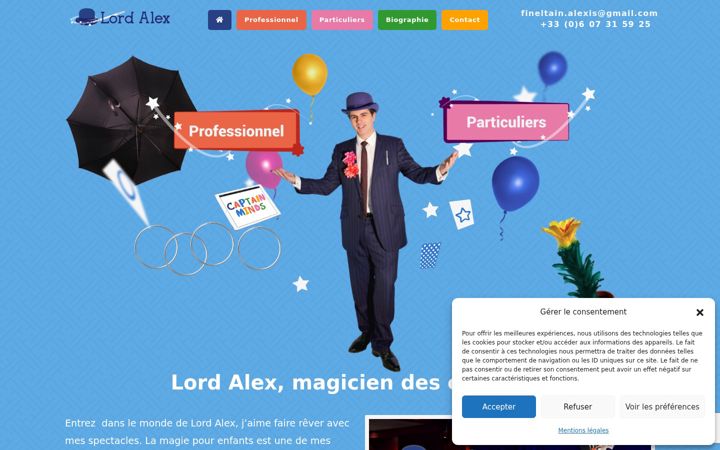 Screenshot of magicien-enfants.fr
