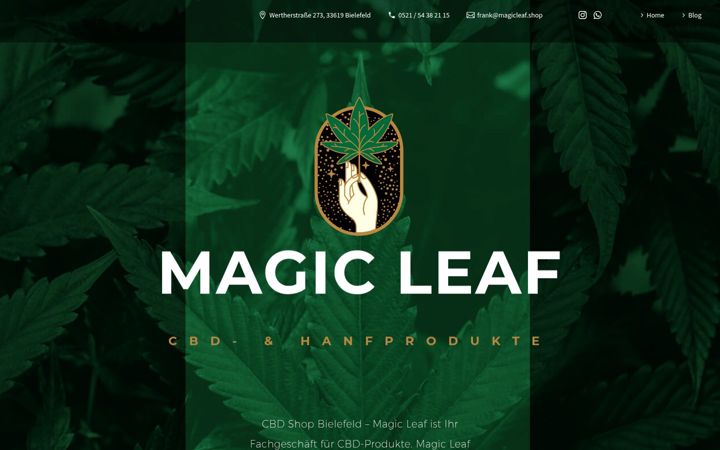 Screenshot of magicleaf-bielefeld.de