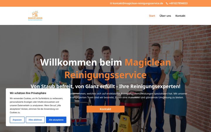 Screenshot of magiclean-reinigungsservice.de