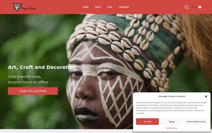 Screenshot of magicmask.co.uk