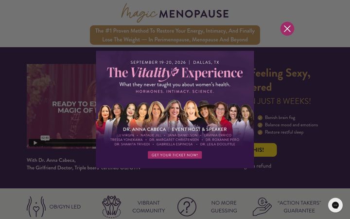 Screenshot of magicmenopause.com