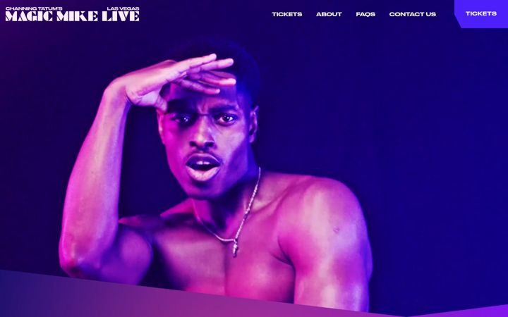 Screenshot of magicmikelivelasvegas.com