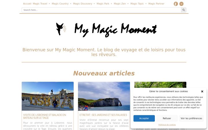 Screenshot of magicmoment.be
