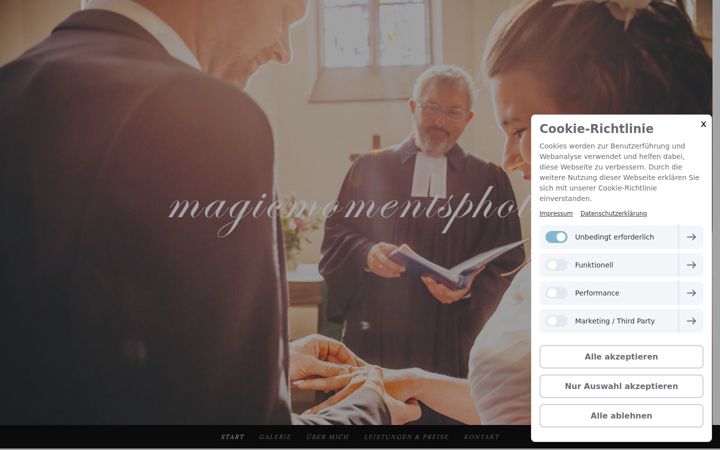 Skärmbild av magicmomentsphoto.de
